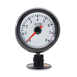 รถเมตร T Achometer 252มิลลิเมตร รอบต่อนาที 0-8000 รอบต่อนาที อนาล็อกสีดำ ไฟ LED สีฟ้า สำหรับ 1-8 บนเบนซิน ร้านคลินิก