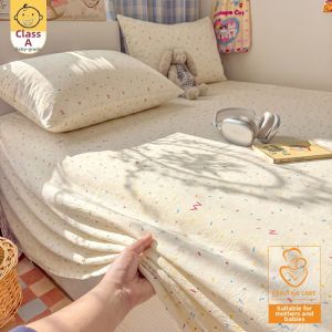 KAMONI | Cotton Double Gauze Summer Bed Sheet Single Set
