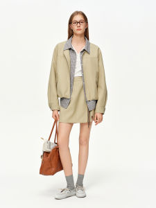 DUSHU | American Retro Faux Two-piece Patchwork Jacket
