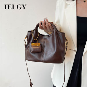 IELGY Retro High-End Handbag Simple Tote Bag All-Match One-Shoulder Commuter Crossbody