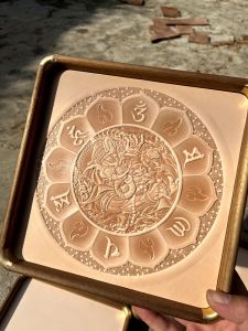 Chinese Style Large Size Wooden Box Decorative Storage Tray for Jewelry And Stationery Leather Material Cultural Toys Gift