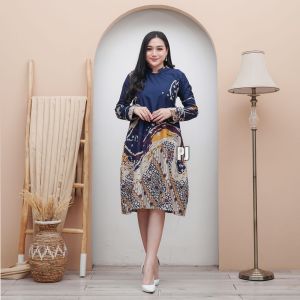 Tunik Batik Genes Terbaru Motif Kopri Ayam Mawar Gagak Abu