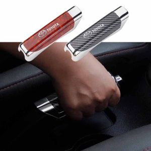 Universal Car Handbrake Grips Hand Brake Cover Protection Cover Carbon Fiber Parking Brake Decoration Shelnterior Accessories