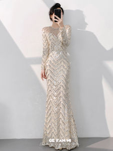 Elegant Unique Sparkly Mermaid Evening Dress