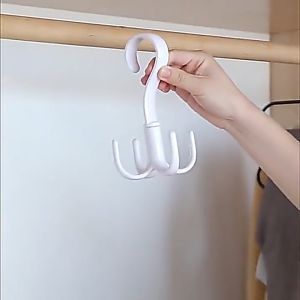 ที่แขวนของแบบตะขอ 4 แฉก หมุนได้ 360 องศา