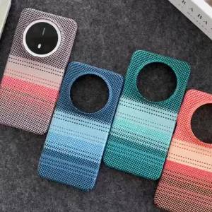 Carbon Fiber Kevlar Sunset Pattern Case For Huawei Pura80 Ultra Pura70 Mate 80 70 60 Pro For Magsafe Magnetic Hard Plastic Cover