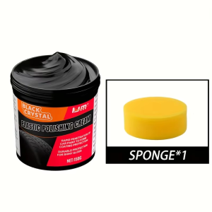 150g Plastic & Rubber Repair Paste - Black Crystal Polish for Car Scratches Tire Shine & Interior Renewal Anti-Aging & Fade Re