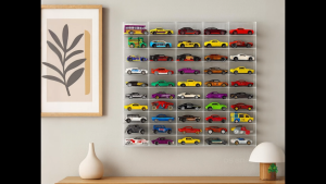 Rak Paparan Hot Wheels 50 Slot / Bekas Koleksi Mini Tomica / DIY Display DS Brand M2