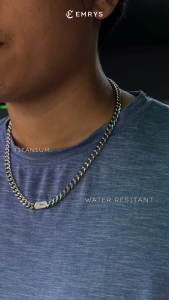 Emrys Necklace NOLAN Real Titanium Anti Karat Kalung Titanium Pria Wanita