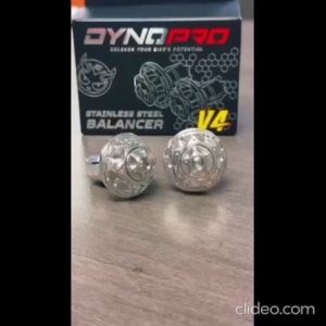DYNOPRO RACING HANDLE BALANCER STAINLESS STEEL VERSION 4 SALAYA STYLE FULL STAINLESS STEEL CHROME UNIVERSAL HONDA YAMAHA