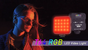 GXCT T64 RGB Light Portable Mini LED Light Video Camera Night RGB Light On Camera Mini Pocket Photography Fill Light Effects for any camera Video light rechargeable Mini Vlog Light With Cold Shoe Mount Adapter Photography Lighting VMI