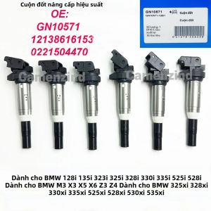 6 Cuộn Đánh Lửa Hiệu Suất Cao GN10571 12138616153 Nâng Cấp Cho BMW 328i 650i 550i M6 750i E60 E61 F10 M3 X3 Z4 2002-2016