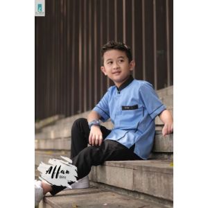 Baju Koko Anak Laki-Laki Lengan Pendek & Celana 1-10 Tahun Setelan Pakaian Anak Premium Koko Affan