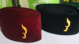 Peci Kopiah Kopyah Songkok Hitam Motif Logo Kujang Ac Pria Anak Dan Dewasa Murah Berkualitas Tinggi 9 cm.