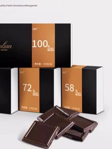 Russian Flavor Black Chocolate% Sugar-Free Low-Khaki Fitness 100% Pure Cocoa Black Chocolate Snacks