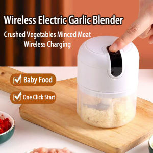 Mini Blender Garlic Food Grinder Speedy Vegetable Chopper Portable Blender Manual Food Processor USB Charging Blender Electric Multi Function Food Processor 捣蒜器