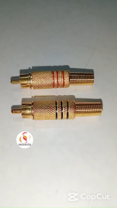 Jack RCA Warna Gold Emas 1 Pasang 2 Pcs