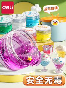 Deli Crystal Mud Slime Stress Relief Handmade Educational Toys Non-Toxic Safe for Children Playdough Creative Intelligence