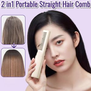 Dual-Use Negative Ions Hair Straightener Portable Wireless Hair Straightening Comb Electric Straightening And Curling Iron Hair Curler