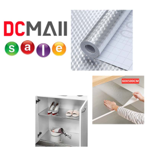 สติกเกอร์ฟอยล์อลูมิเนียม 40X500CM สติ๊กเกอร์ครัว กระดาษติดผนังห้องครัว วอลเปเปอร์กันน้ำ กันน้ำมันกระเด็น ใช้สำหรับติดผนังห้องครัว