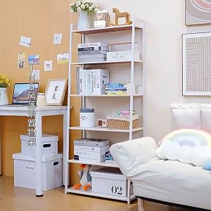 ชั้นวางหนังสือ ชั้นวางของ ชั้นเก็บของ ชั้นวางไม้ Storage rack ชั้นเก็บหนังสือ ประกอบง่ายฐานกันลื่นด้ามจับจับง่ายรับน้ำหนักได้เยอะ พร้อมส่งในไทย