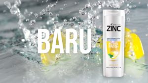 Paket isi 2 ZINC Shampoo Active Fresh Botol 340ml