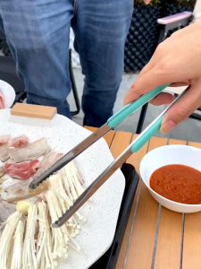 ที่คีบอาหารสแตนเลส ที่คีบปิ้งย่างสไตล์เกาหลี food clip