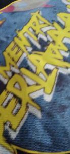 Baju Kaos Dino Restrong Katun Combads 30s T Shirt Metal Tangan Pendek Hitam