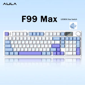 AULA | AULA F99 Max 8000mAh Gasket Mechanical Keyboard Tri-Mode Wireless Gaming Keyboard Fully Hot-Swappable Keys Keyboards for Gamer