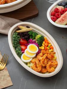 NUOXIAN | Oval Disposable Lightweight Meal Prep Bowl 800ml