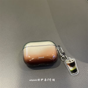 Korean Style Ombre Coffee Color  AirPods pro 1st 2nd 3rd 4th Generation Earphone Case Protective Cover Hard TPU Shell