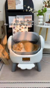 Pokpaw Smart Cat Litter Box Dual Gravity + Infrared Safety for Kitten Automatic Self Cleaning With Tuya & 1 Year Warranty