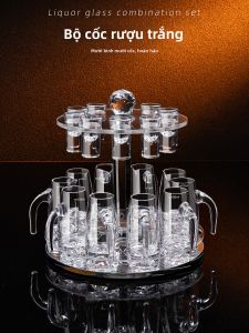 FLOWER MOO | Luxurious Crystal Glass Liquor Cup Set