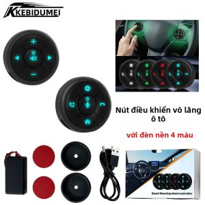 kebidumei | 10 Phím Điều Khiển Vô Lăng Đa Chức Năng Với Nút Điều Khiển Từ Xa LED 4 Màu Cho Đa Phương Tiện Trên Ô Tô DVD Radio Phụ Kiện Điện Tử