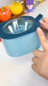 กล่องเครื่องปรุงอาหารครัวหลายช่องพร้อมฝาปิดสำหรับโกดังเก็บง่ายและการจัดระเบียบ