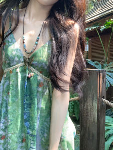 สร้อยคอรูปผีเสื้อสำหรับผู้หญิง เครื่องประดับตกแต่งสไตล์โบฮีเมียน สร้อยคอรูปผีเสื้อแบบหวานๆ ของ Yikett Greenfield Fairy Tale