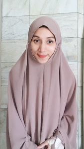 Kerudung Dagu Jumbo Syari Hijab Dagu Instan Tali Bergo Dagu Tali Jumbo Syari Jilbab Dagu Khimar Syari Crinkle Airfloe XXXL