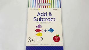 Little Genius Add & Subtract Educational Book Pad To Practice Counting & Drawing With 45+ Stickers For Kids (Ages 4-5)
