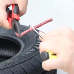 Tire Repair Kit for Cars & Bikes – Tubeless Tire Puncture Plug Tools with Rubber Strips & Studding