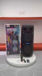 HTM-8289 portable party wireless Bluetooth speaker   8. inches  Portable Karaoke KRAOKE SPEAKER W/ BASSREBLE FM