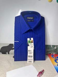 (1P2106)Áo sơ mi nam ngắn tay lai ngang fom regular( rộng)