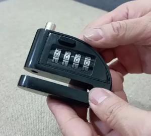 Khóa đĩa chống trộm xe máy KD02 loại 4 mã số có thể thay đổi được không cần chìa khóa bằng hợp kim chắc chắn