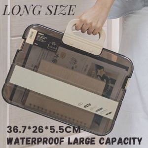 Long/A4 File Organizer Paper Organizer File Box Document Organizer With Handheld Business & School