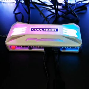 Coolmoon Universal Fan Hub 4pin pwm / 5v argb with remote