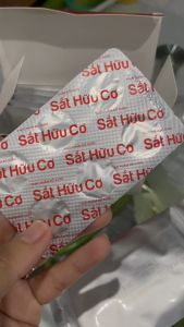 Sắt hữu cơ (hộp 30 viên) không tanh không gây táo bón mùi vị thơm dễ uống hấp thụ nhanh
