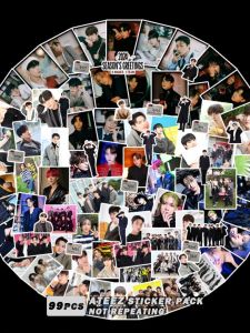 99 Pcs ATEEZ 2024 Series Character Stickers DIY Ins Lomo Kpop Themed Paper Crafts Decals for Business And Cultural Use