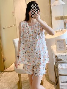 KASIHAN | Anti Bump Cotton Silk Vest Set Female Summer Wear