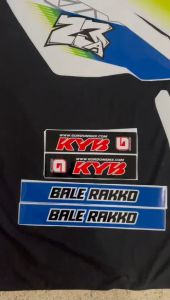 Decal KLX 150 BF Full Body Motif Hitam Garis Gradasi Cerah D-A3-573