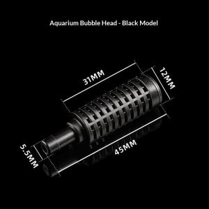 Aquarium Air Stone Inline Filter Bubble Diffuser Transparent Plastic Bubble Wall Fitting for Small Fish Tanks