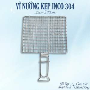 VỈ NƯỚNG KẸP INOX 304 (25x30)